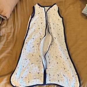 Moon and Star Kids Pajamas Sleep Sack - Navy Trim